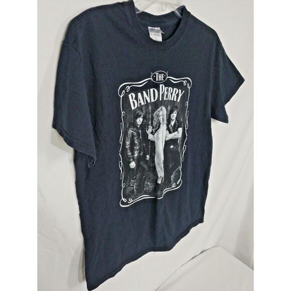 The Band Perry T Shirt Sz Medium Black 2013 World Tour Concert Cotton Short Slv - Picture 3 of 7